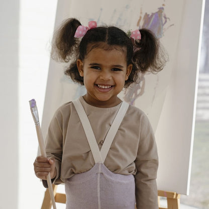 Retro Ribbed Footless Tights - Creamy Lavender [SILLY Silas]