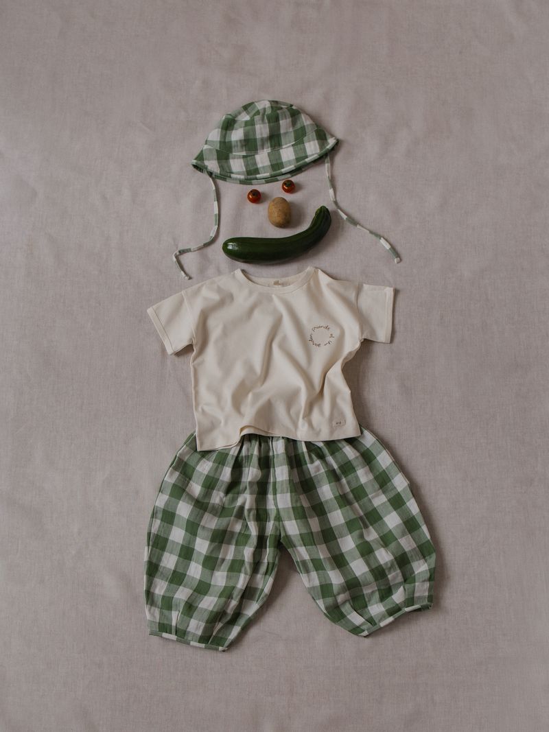 Dill Gingham Bucket Sun Hat [organic zoo] (26SS)