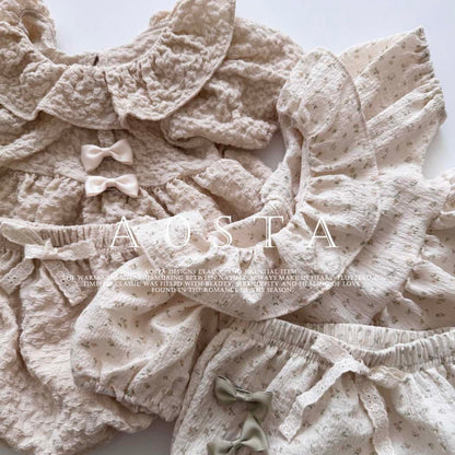 [aosta] Olivia bloomer (green leaf beige flower) - SS24