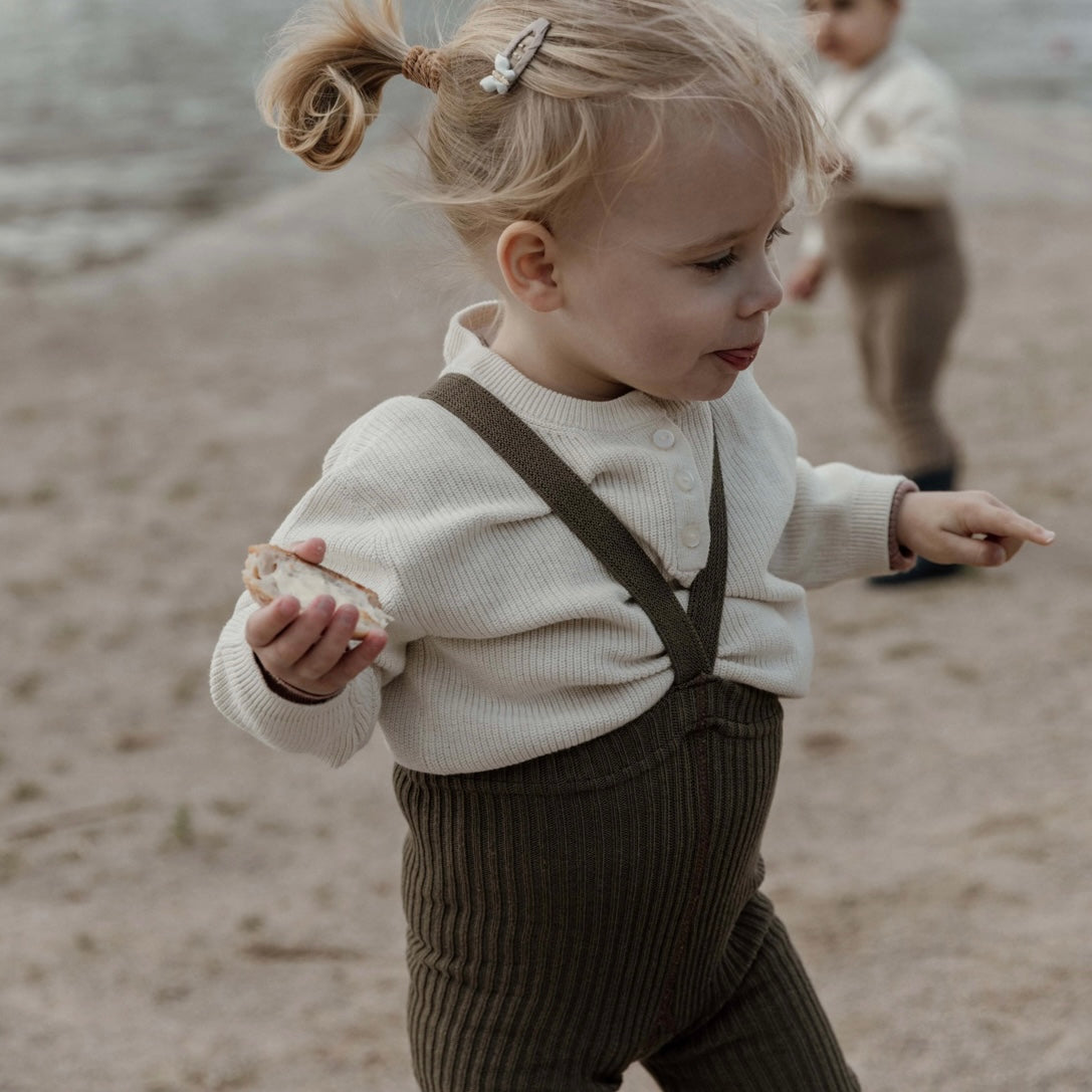 Hippy Footless Tights With Braces - Seaweed Brown [SILLY Silas]