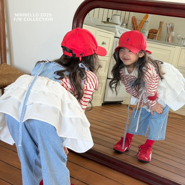 【予約販売】Heart patch color tee [NINIBELLO] (26SS)【2026年2月下旬以降順次発送】