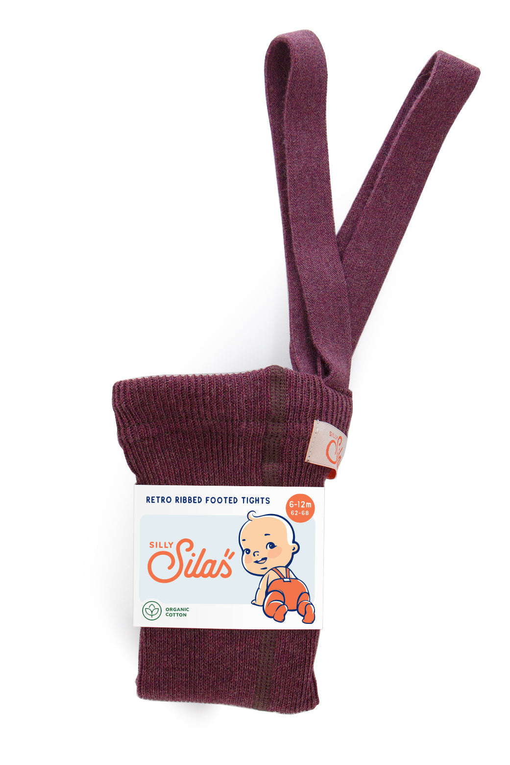 Retro Ribbed Footed Tights - Fig Blend [SILLY Silas]