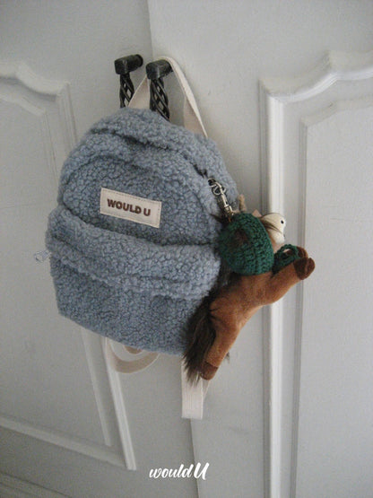 【オーダー会】Wouldu Teddy Back Pack - Baby Blue [wouldU]【2026年1月上旬以降順次お届け予定】