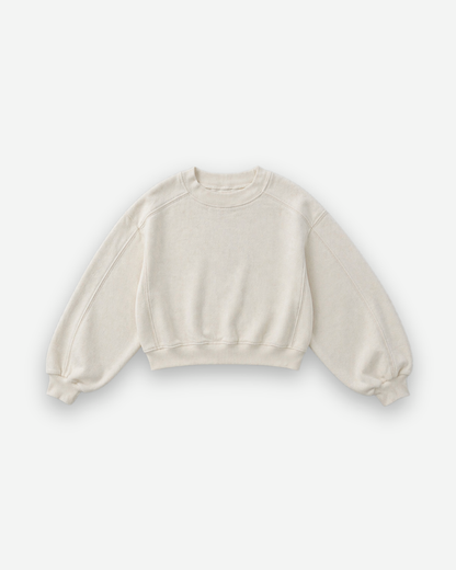 Organic French terry top - Cream [EARTH THE ARCHIVE] (26AW)