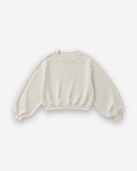 Organic French terry top - Cream [EARTH THE ARCHIVE] (26AW)
