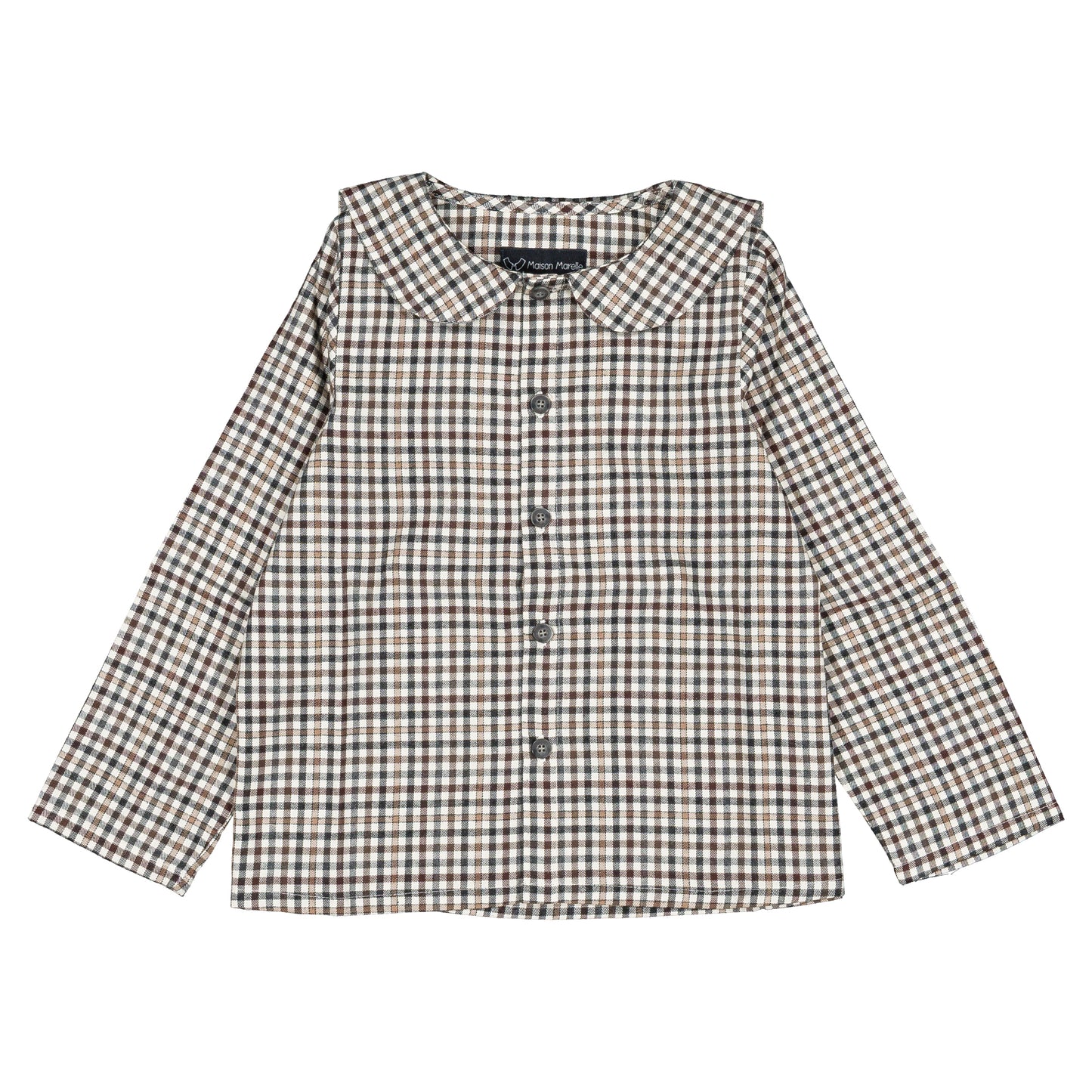 【オーダー会】 Shirt MONCEAU - gingham beige & gray [Maison Marelle](25AW Drop1) 【2025年12月中旬以降発送予定】
