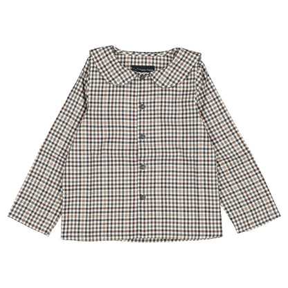 【オーダー会】 Shirt MONCEAU - gingham beige & gray [Maison Marelle](25AW Drop1) 【2025年12月中旬以降発送予定】