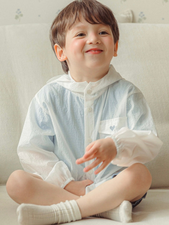 Sheer Wind Hood Shirt - White [Doucement] (26SS)