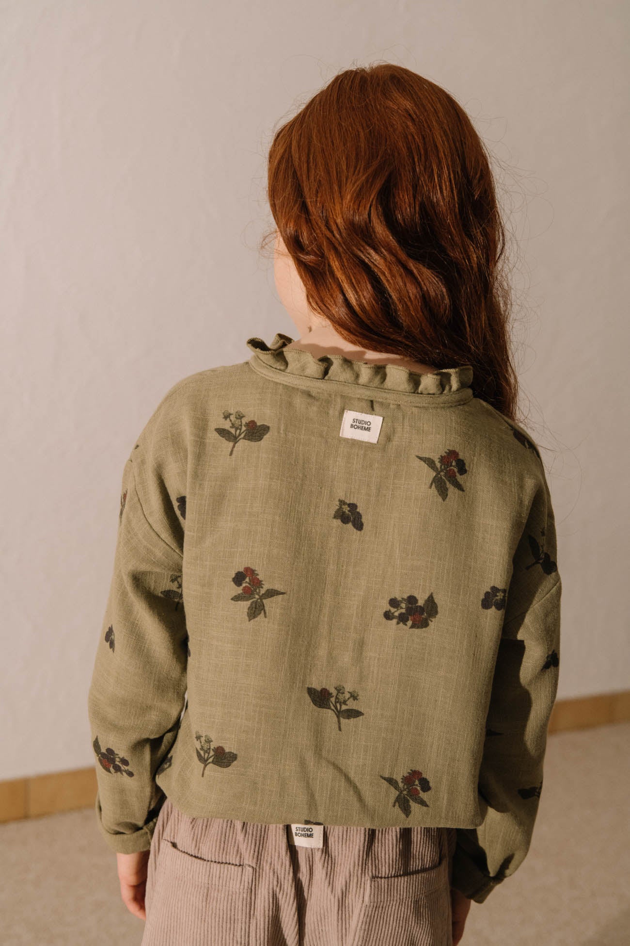 OLYMPE BLOUSE - GREEN ALOE / BLACKBERRIES [STUDIO BOHEME] (25AW)