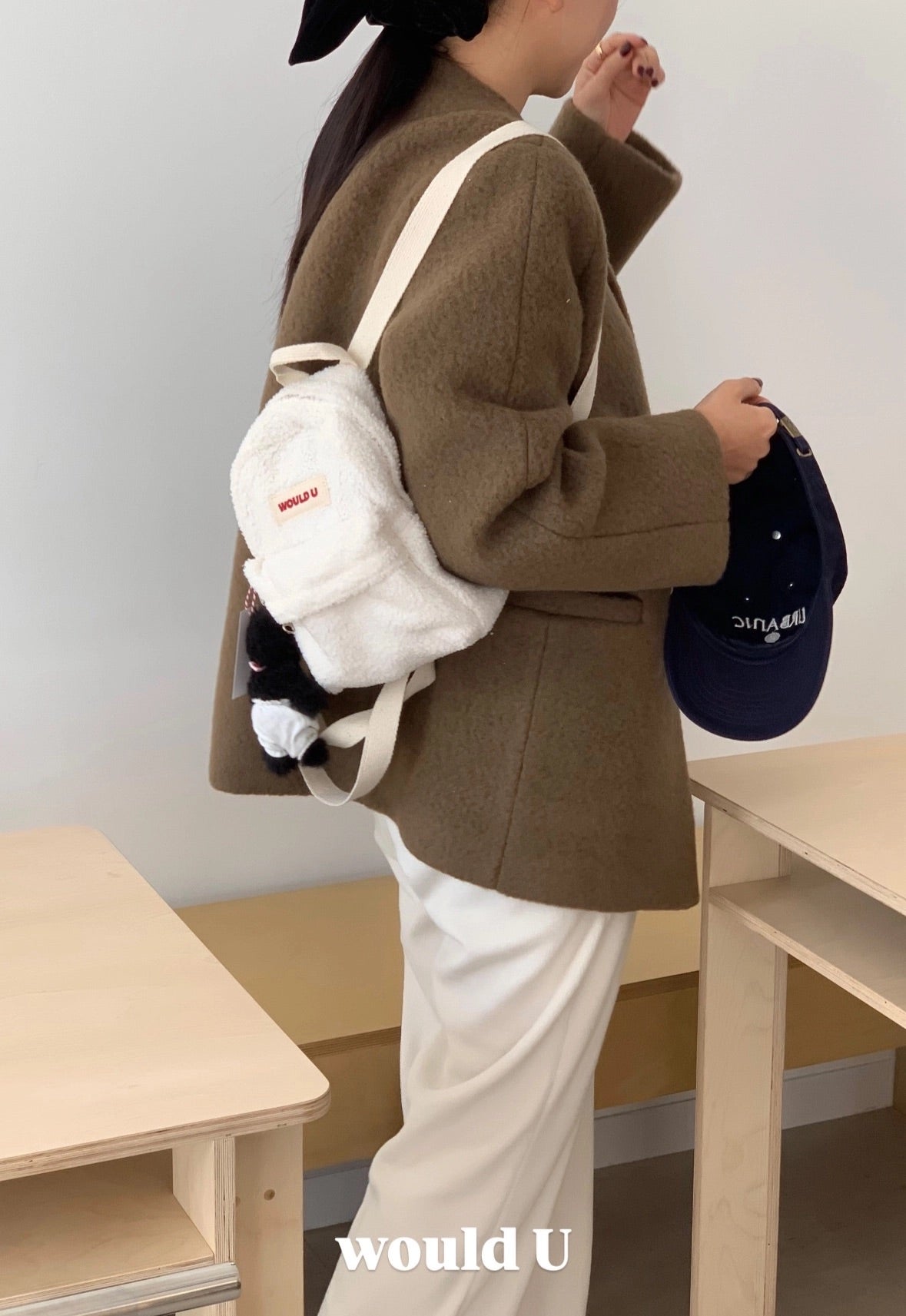 【オーダー会】Wouldu Teddy Back Pack - Ivory [wouldU]【2026年1月上旬以降順次お届け予定】