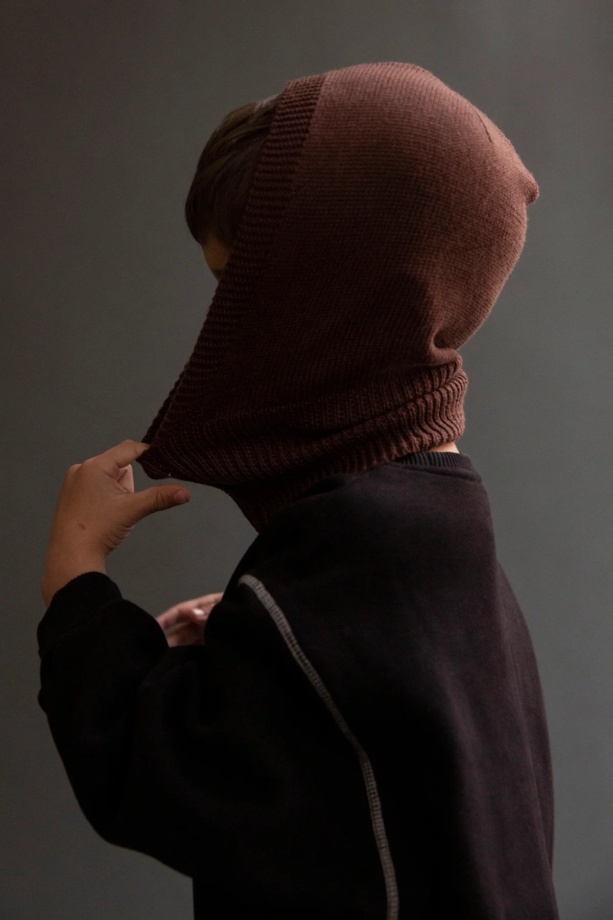 Merino Balaclava - Burgundy [Façade](26AW)drop1