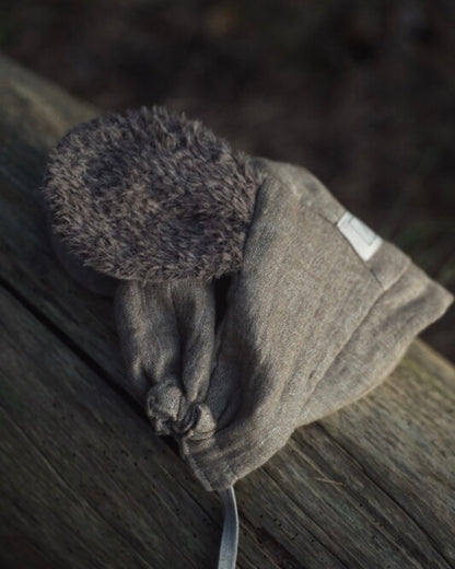 WOOL MOUSE BRIM BONNET - TUNDRA (ALPACA EAR)
