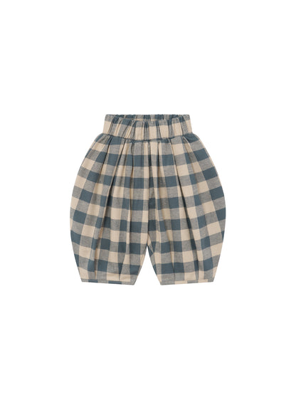 Fog Blue Gingham Lodge Pants [Organic Zoo](26AW)drop1