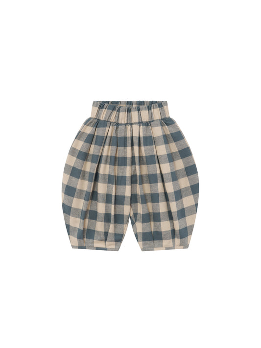 Fog Blue Gingham Lodge Pants [Organic Zoo](26AW)drop1