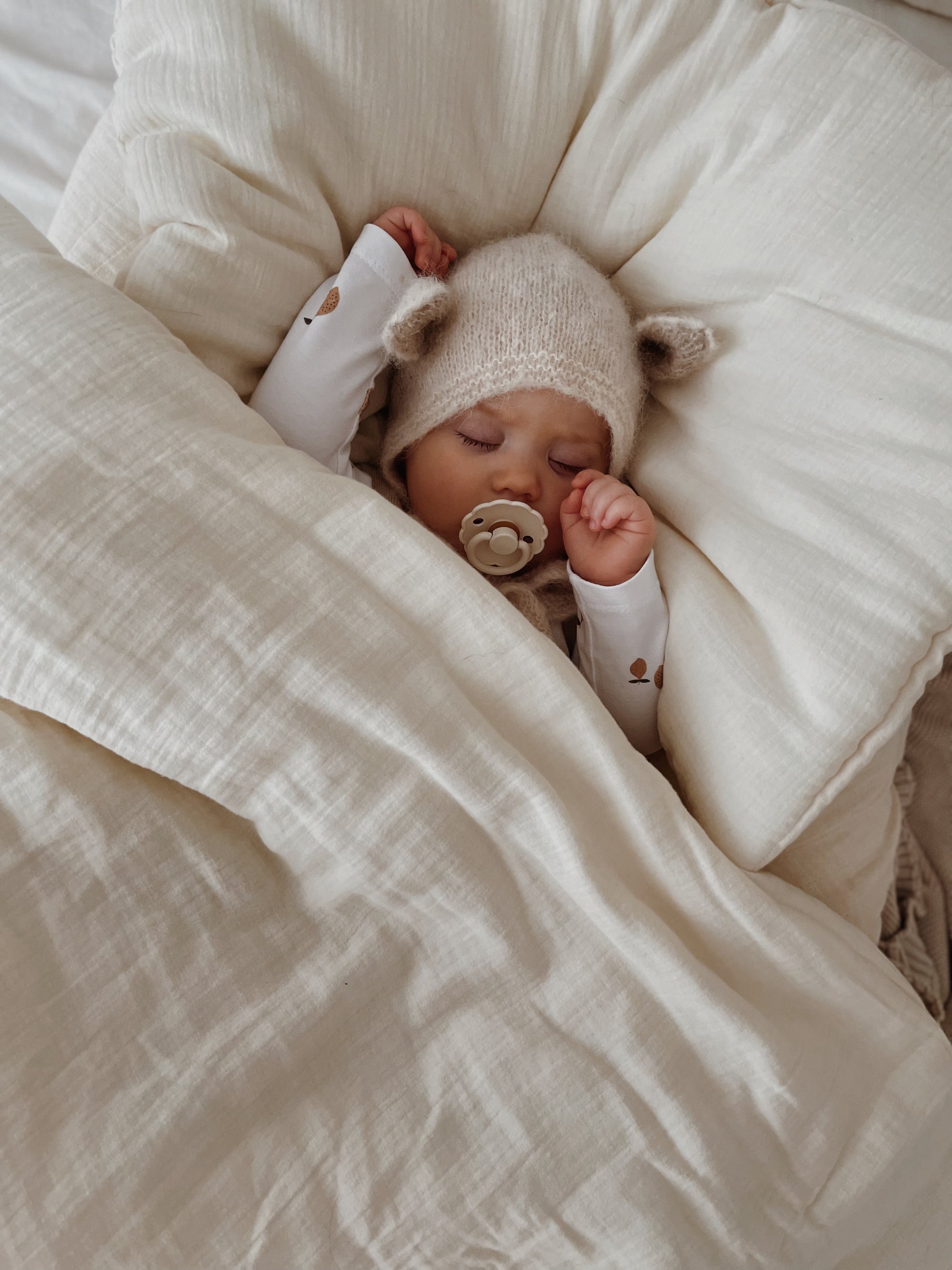 Fairy Bonnet Alpaca & Silk - Creme  [GANG OF KIDS]