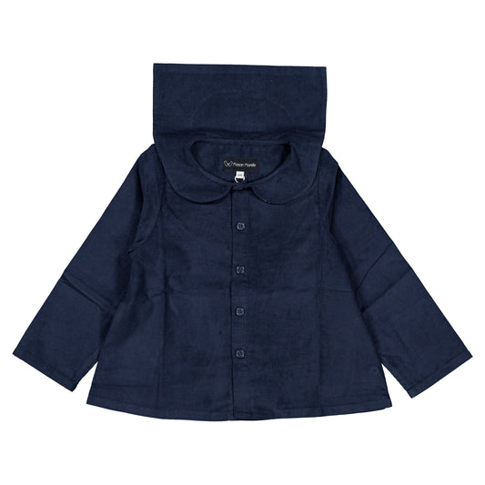 【オーダー会】 Shirt MONCEAU - velvet blue [Maison Marelle](25AW Drop1) 【2025年12月中旬以降発送予定】