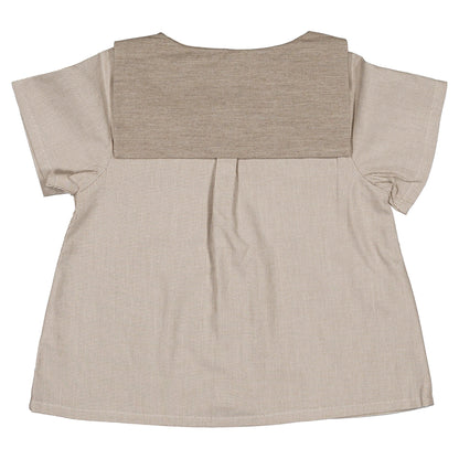 Shirt MONCEAU - beige fine stripes [Maison Marelle](25SS DROP2)