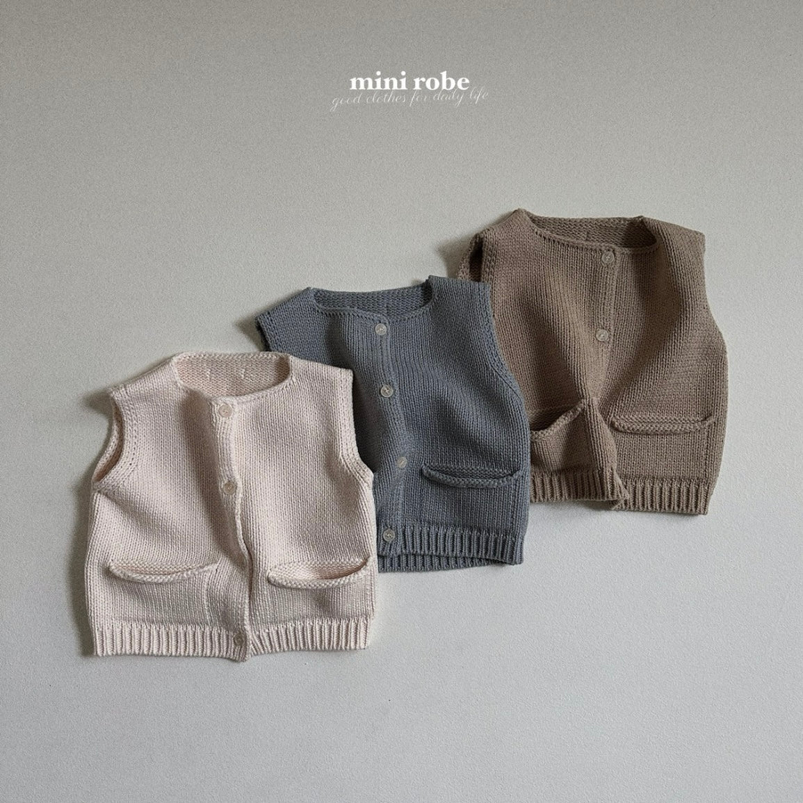 [minirobe] doldol knit vest - SS24