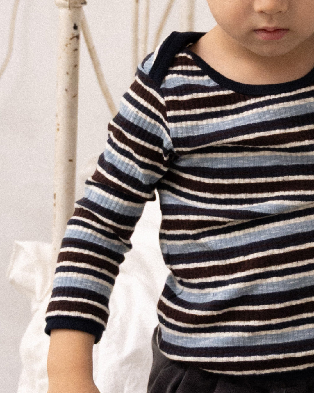 Forest ST Lip Neck T-Shirt - Midnight Blue  [Doucement] (25AW)【2025年10月下旬以降お届け予定】