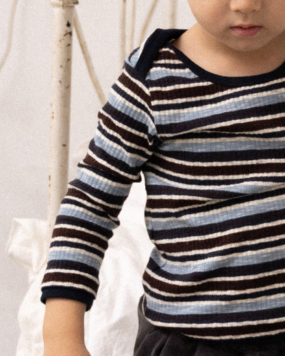 Forest ST Lip Neck T-Shirt - Midnight Blue  [Doucement] (25AW)【2025年10月下旬以降お届け予定】