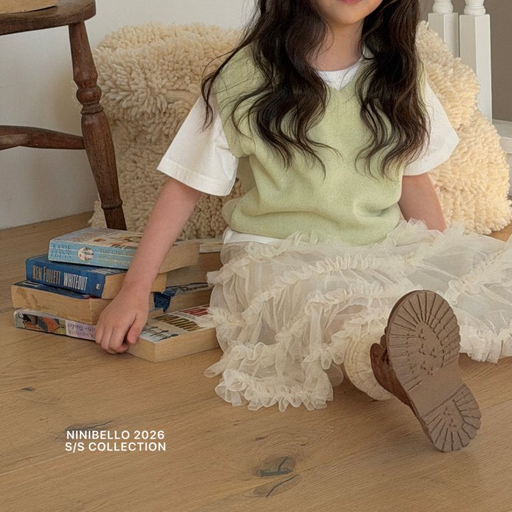 【予約販売】soft knit vest [NINIBELLO] (26SS)【2026年2月下旬以降順次発送】