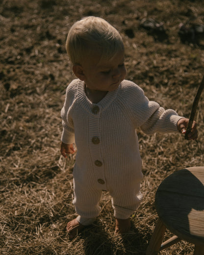 Button knit jumpsuit - Brown [EARTH THE ARCHIVE] (26AW)