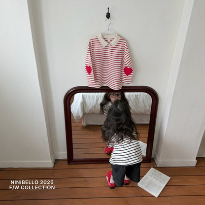 【予約販売】Heart patch color tee [NINIBELLO] (26SS)【2026年2月下旬以降順次発送】