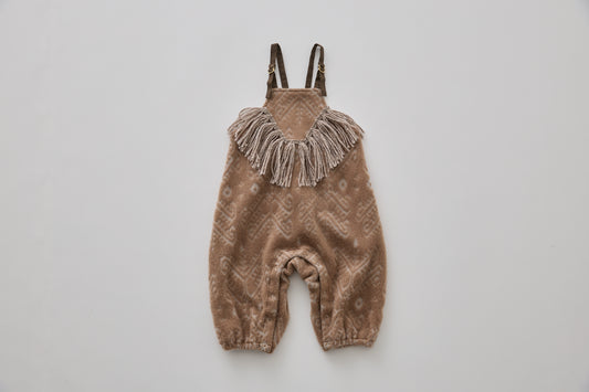 Snow Jacquard Rompers - Brown [eLfinFolk / エルフィンフォルク] (25AW•Drop2)【2025年9月中旬以降発送予定】