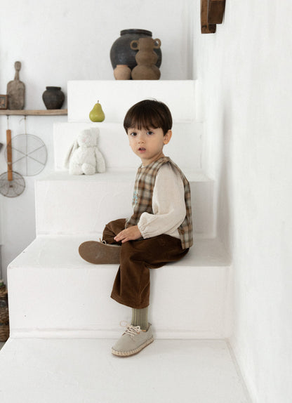 Forest Check Vest  [Doucement] (25AW)【2025年10月下旬以降お届け予定】