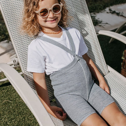Retro Ribbed Shorty Tights - Marshmallow Sky [SILLY Silas]