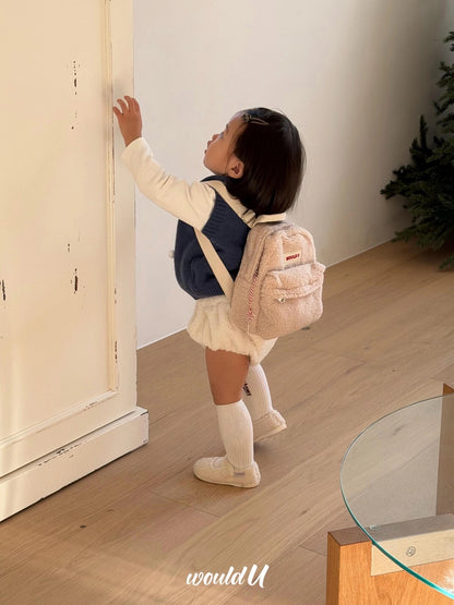 【オーダー会】Wouldu Teddy Back Pack - Cream Beige [wouldU]【2026年1月上旬以降順次お届け予定】