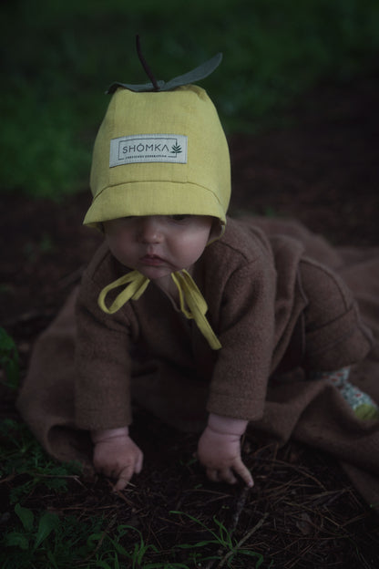 【オーダー会】'LEMON' LINEN FRUITS BONNET [SHOMKA] 【2026年4月中旬以降順次発送】