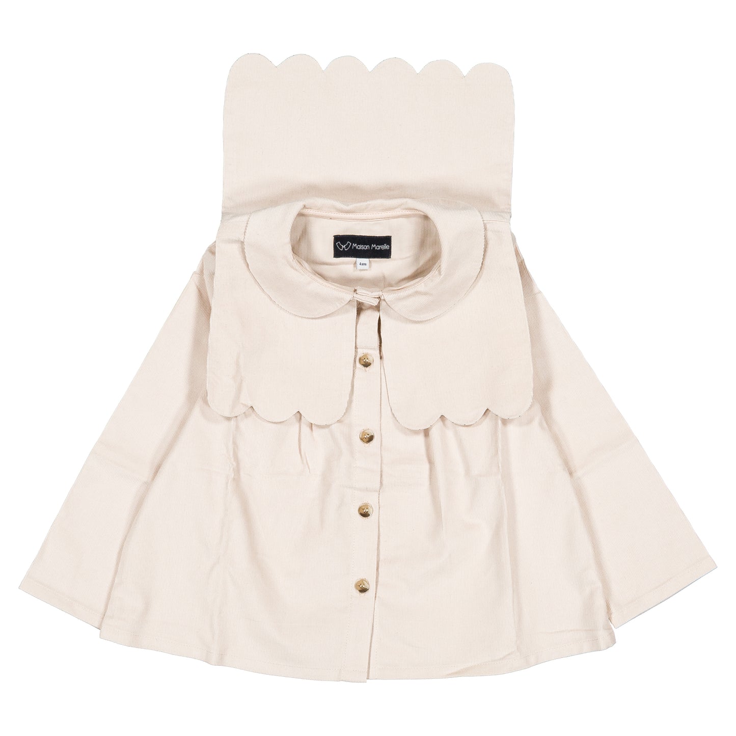 【オーダー会】 Blouse GRENELLE - velvet beige [Maison Marelle](25AW Drop1) 【2025年12月中旬以降発送予定】