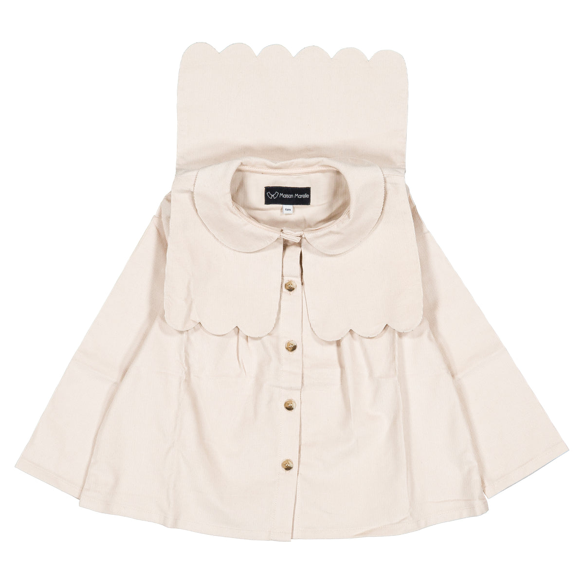 Blouse GRENELLE - velvet beige [Maison Marelle](25AW Drop1) – anoko