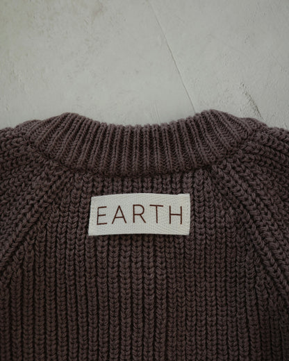 Button knit jumpsuit - Brown [EARTH THE ARCHIVE] (26AW)