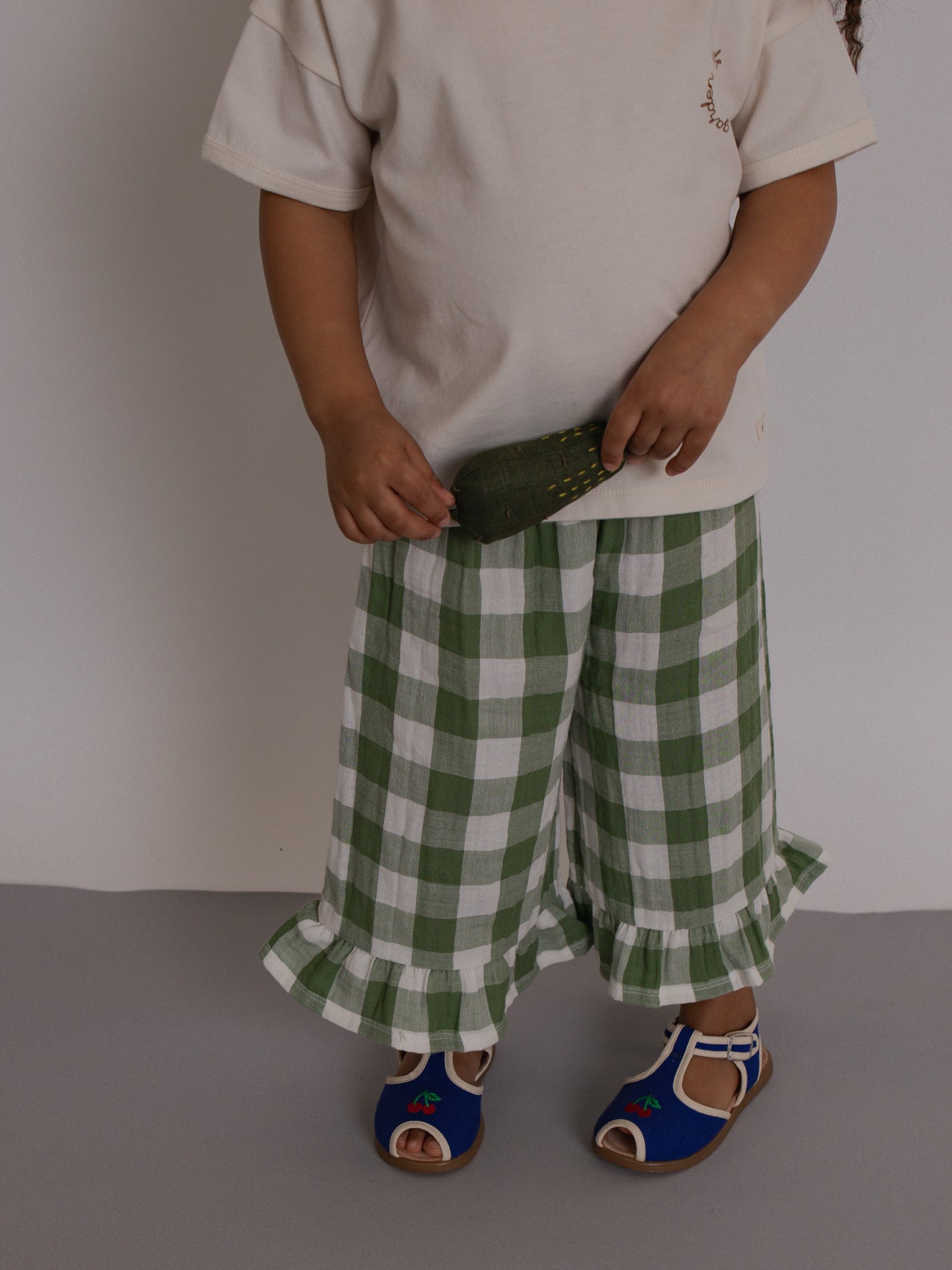 Dill Gingham Frill Culottes [organic zoo] (26SS) – anoko.