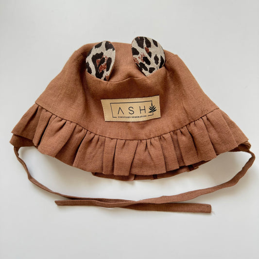 BEAR WAVY HAT - COCOA (LEOPARD EAR)