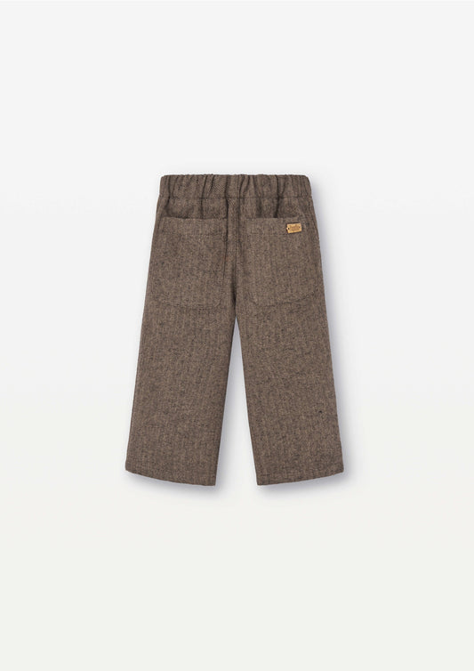 chino trousers (Mod.37.2) Brown micro-herringbone [Popelin](25AW)