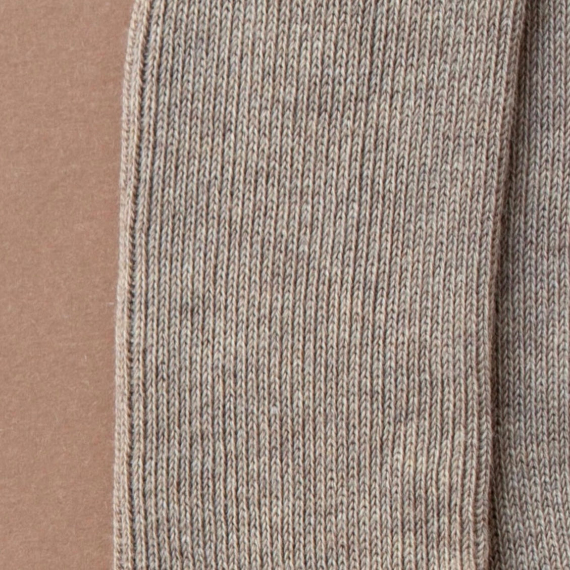 Retro Ribbed Footed Tights - Peanut Blend