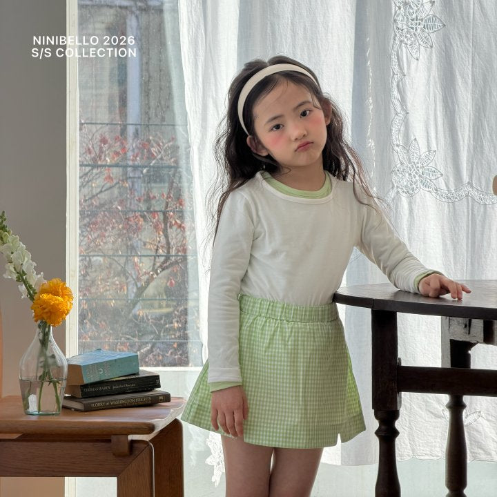【予約販売】Sour check skirt [NINIBELLO] (26SS)【2026年2月下旬以降順次発送】