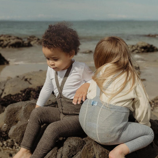 Retro Ribbed Footless Tights - Marshmallow Sky [SILLY Silas]