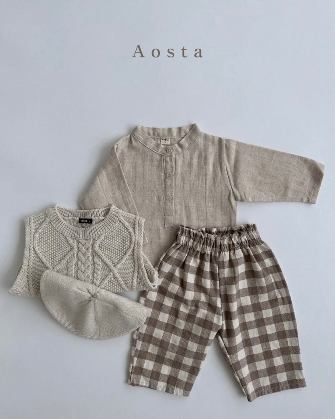 [aosta] peter shirt / beige