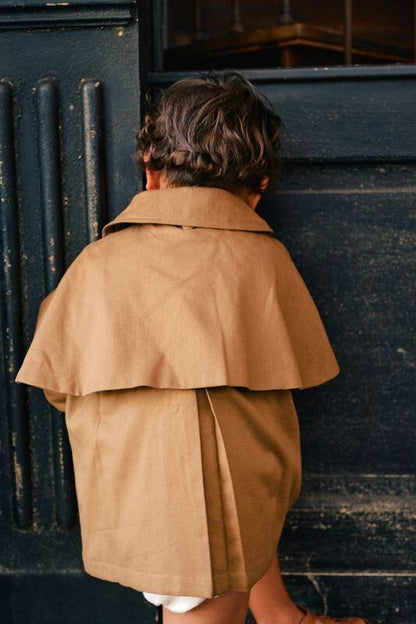 Jacket AMOVIBLE cape SHERLOCK- HONEY BROWN [Maison Marelle](25SS DROP2)