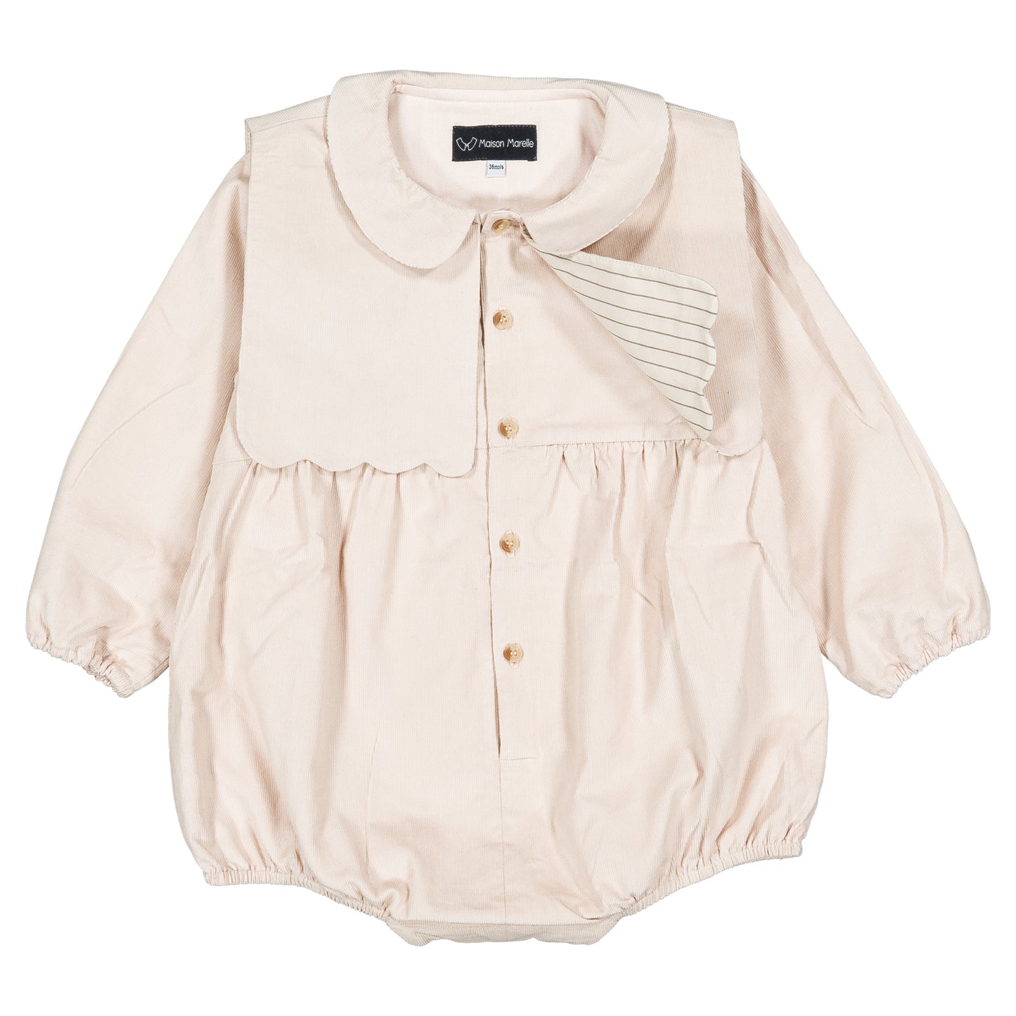 【オーダー会】 Romper SORBONNE - velvet beige [Maison Marelle](25AW Drop1) 【2025年12月中旬以降発送予定】