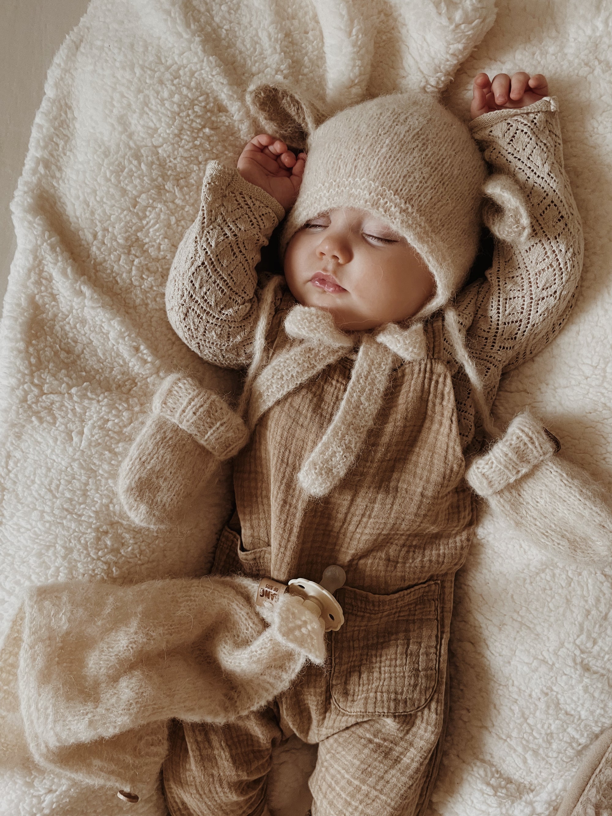 Fairy Bonnet Alpaca & Silk - Creme  [GANG OF KIDS]