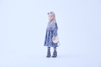 Rib Knit Knights Cape Ⅱ - Gray [eLfinFolk / エルフィンフォルク] (25AW•Drop2)【2025年9月中旬以降発送予定】