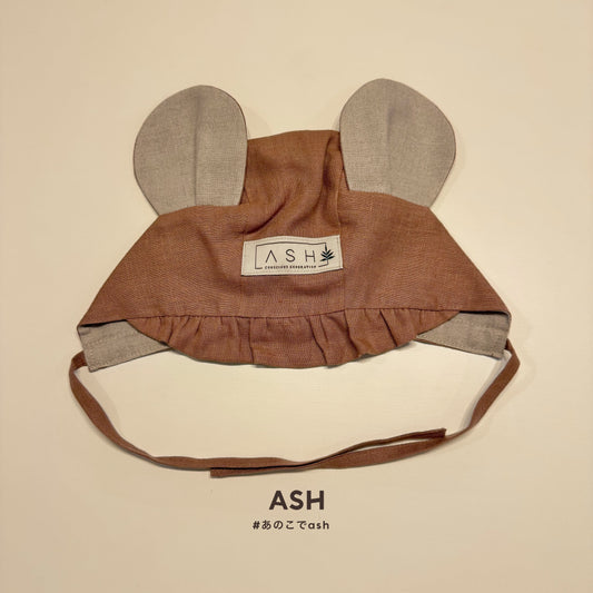 [ASH generation] mouse bonnet (wavy) / cocoa