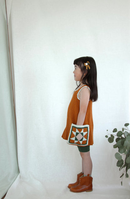 [iver and isla] patchwork quilt tunic (acorn) - SS23