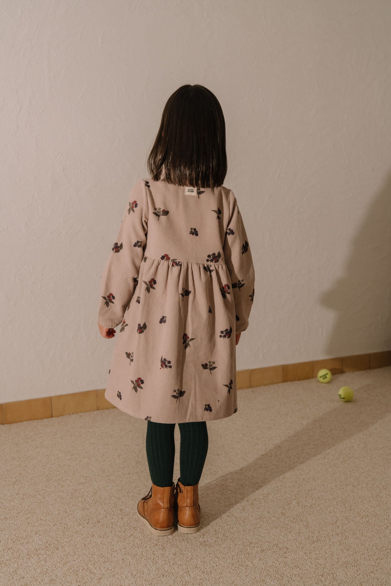 VERMONT DRESS - LIGHT MAUVE / BLACKBERRIES [STUDIO BOHEME] (25AW)