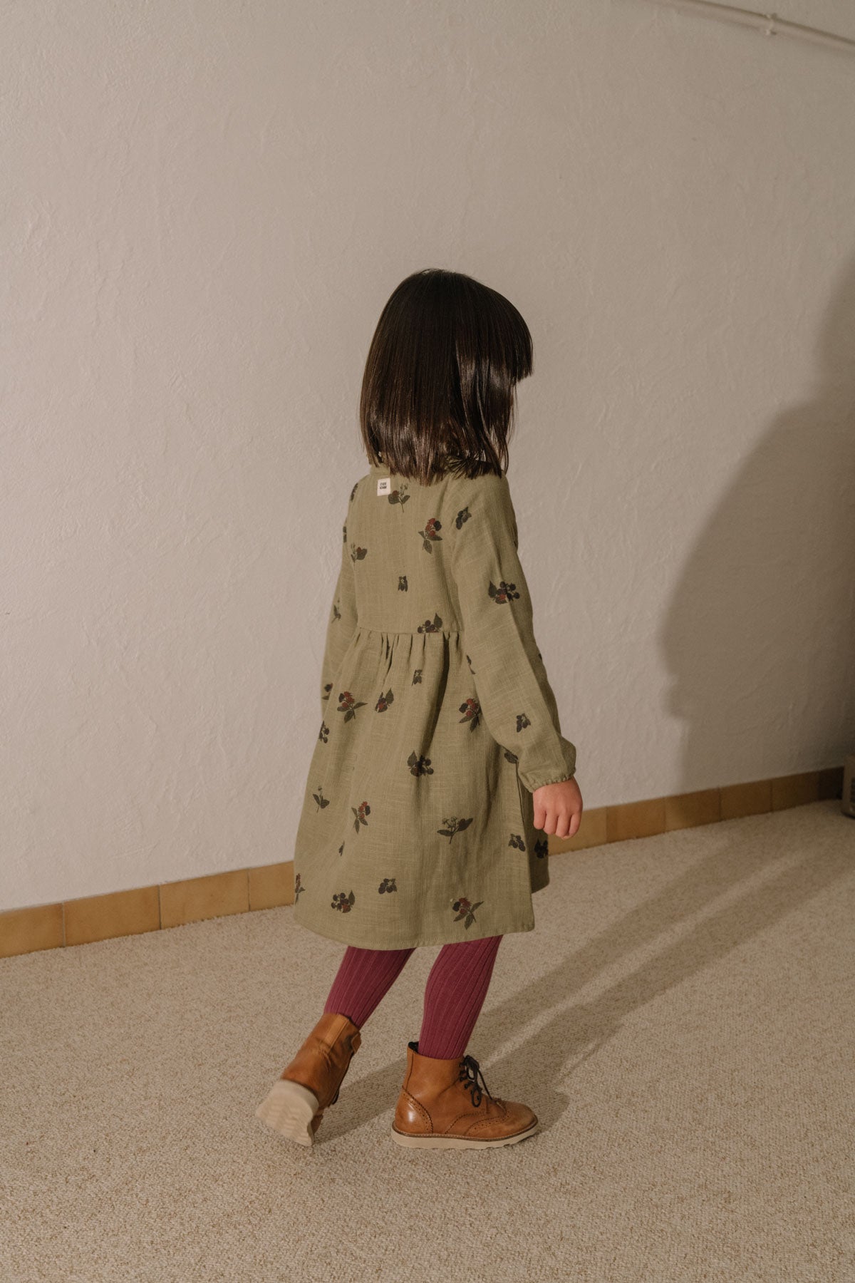 VERMONT DRESS - GREEN ALOE  / BLACKBERRIES [STUDIO BOHEME] (25AW)